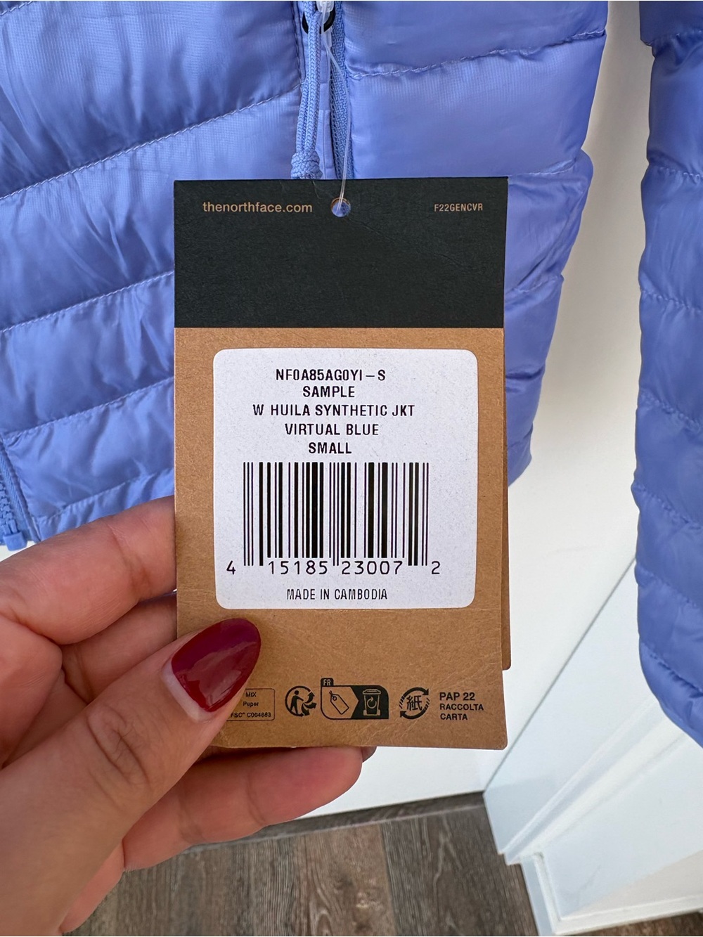 NEW North Face Periwinkle Huila Synthetic Jacket Size Small - Picture 4 of 10